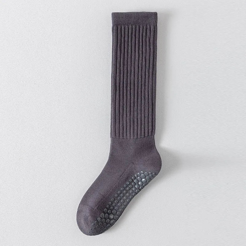 Yoga Socks Cotton Dot Silicone Terry Non-slip Women Pilates Grip Knee-high Slouch Socks
