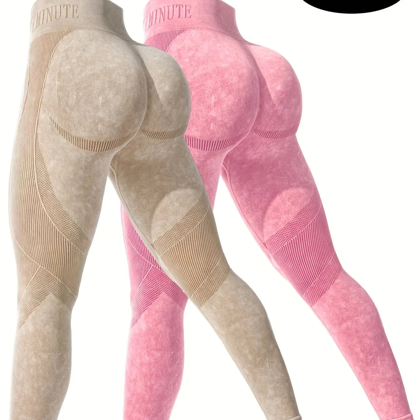2 Pack Women's High Waisted  Lifting Seamless Solid Color Yoga Leggings Elastic And Breathable Fitness Sports Pants - WeightCityStore