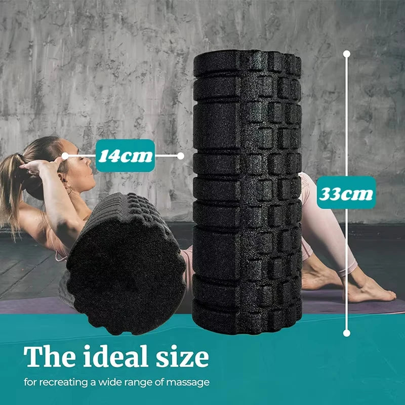 33cm Fitness Foam Roller Yoga Massage Roller EPP Pilates Foam Body Muscle Massage Roller Therapy Exercises Gym Home Exercise - WeightCityStore