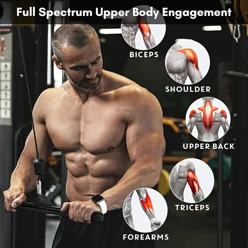 40cm Pulldown Bar for Home Gym Durable LAT Tricep Pull down Attachment Essential Strength Training Equipment Unisex Accessory - WeightCityStore