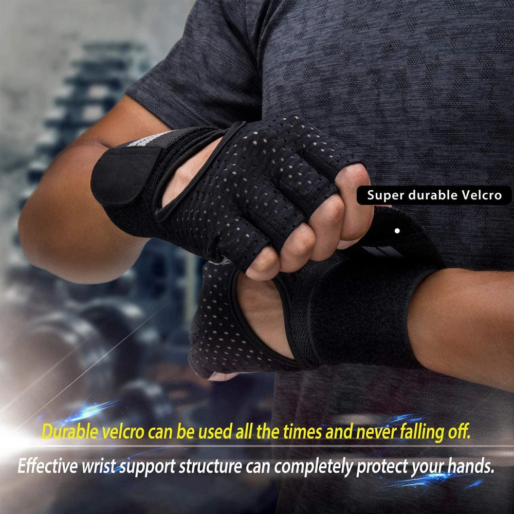Weightlifting Gloves Men Women Workout Glove Barbell Gym Fitness Gloves with Wrist Support for Cossfit Training Exercise Protect - WeightCityStore