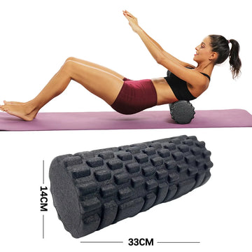 33cm Fitness Foam Roller Yoga Massage Roller EPP Pilates Foam Body Muscle Massage Roller Therapy Exercises Gym Home Exercise - WeightCityStore