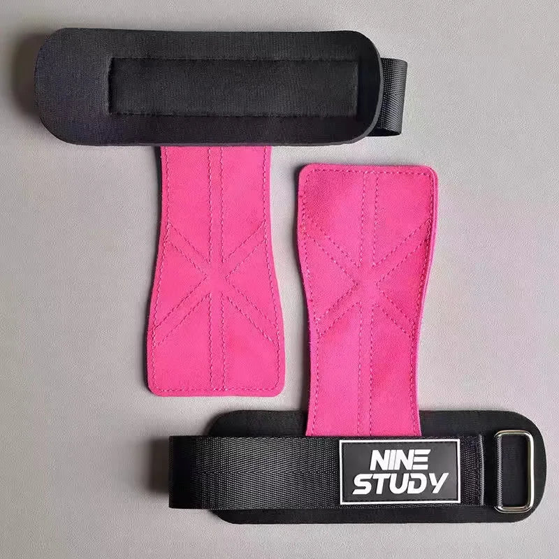 New Leather Gym Gloves Pull-ups Lifting Gymnastic Crossfit Anti-Skid Belt Wraps Support Palm Protection Pads Fitness Accessories - WeightCityStore