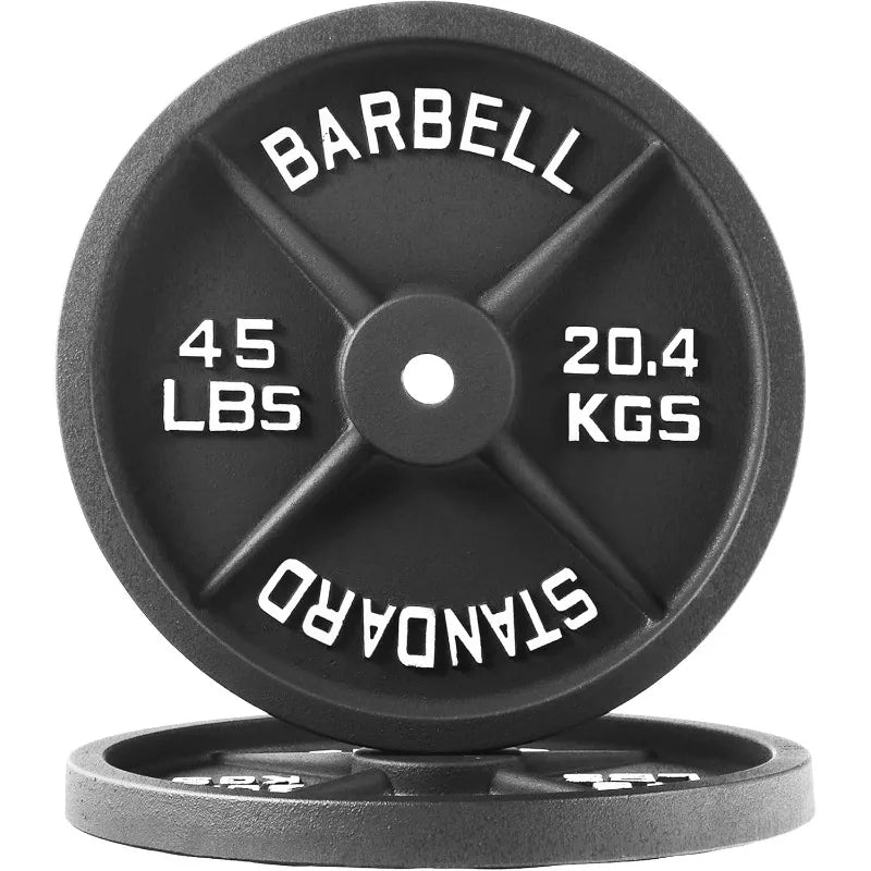 Cast Iron 1-Inch Standard Weight Plate for Strength Training & Weightlifting Home Gym, Multiple Weights Available - WeightCityStore