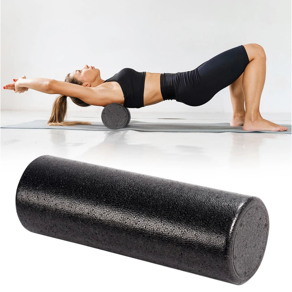 High Density Foam Rollers 12 Inch Solid Core Foam Massage Roller Round Back Legs Foam Roller for Exercise Yoga Pilates Physical - WeightCityStore