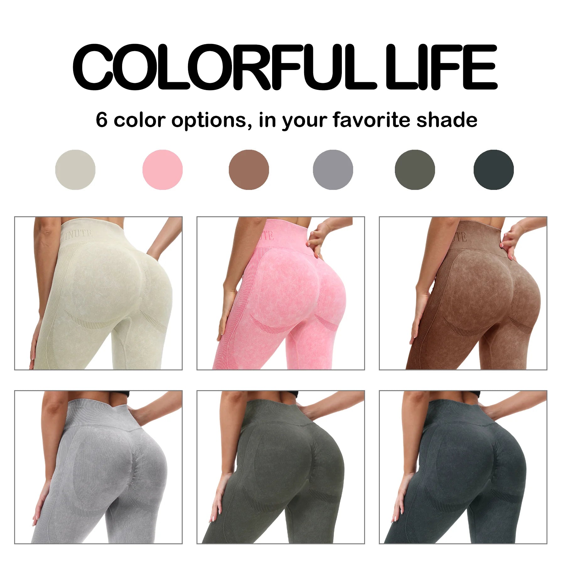 2 Pack Women's High Waisted  Lifting Seamless Solid Color Yoga Leggings Elastic And Breathable Fitness Sports Pants - WeightCityStore