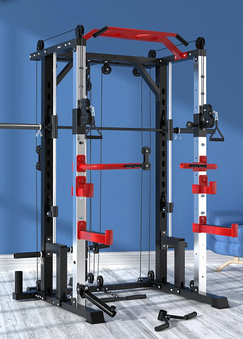 Smith machine squat rack, gantry stand, household comprehensive trainer, free squat bench press stand - WeightCityStore