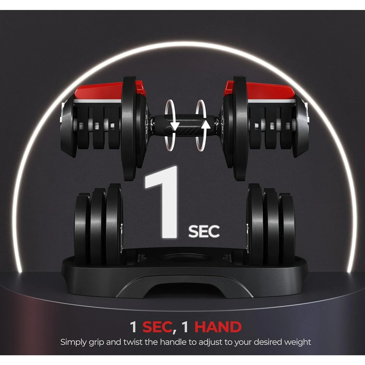 Adjustable Dumbbell Set 28/40/52.5/90LBS Adjustable Dumbbells Fast Adjust Dumbbell Weight Set Single/Pair - WeightCityStore