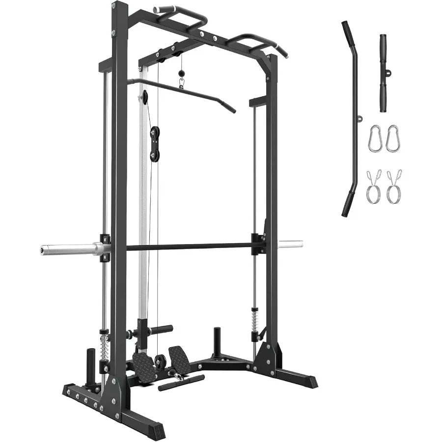 Compact Smith Machine Home Gym 800lb Barbell Sleeve SpaceSaving - WeightCityStore