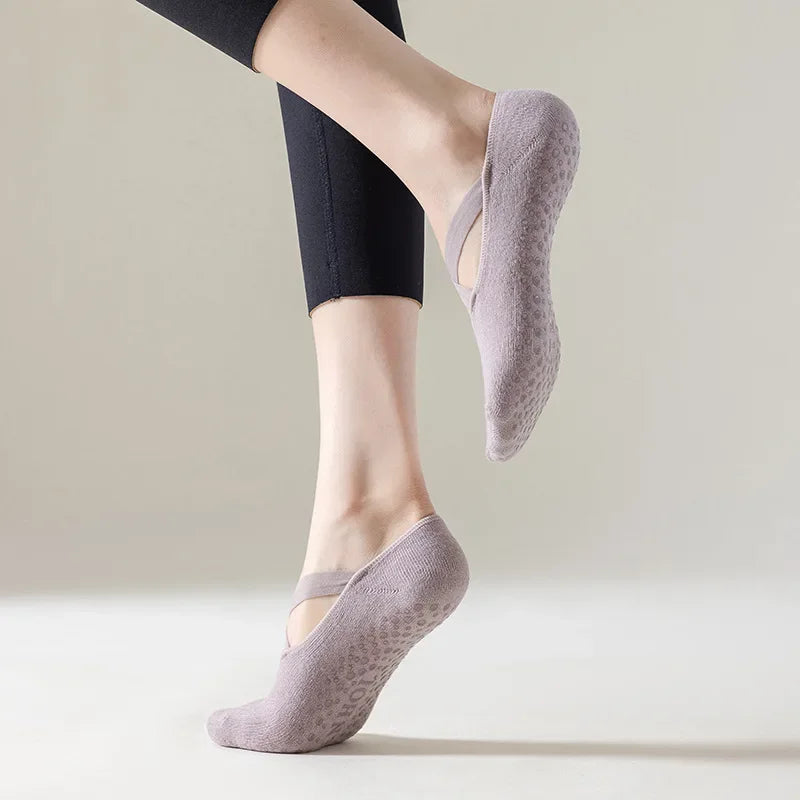 1 Pair Professional Women Yoga Socks Silicone non--slip Ballet Pilates Socks