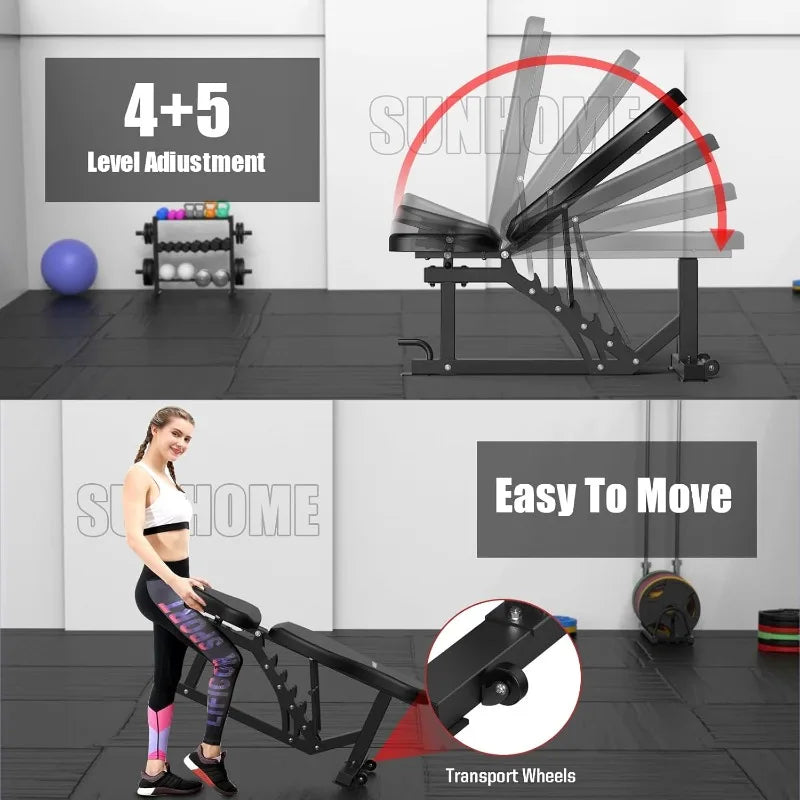 Multifunction Home Gym System Workout Station,Smith Machine with 138LB Weight Stack, Leg Press, LAT Station for Full Bod - WeightCityStore