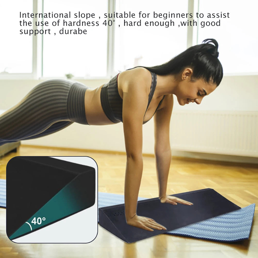1/2Pcs Yoga Wedge Block EVA Foam Yoga Wedge Stretch Slant Board Wrist Lower Back Support Pilates Wedge Squat Fitness Accessories - WeightCityStore