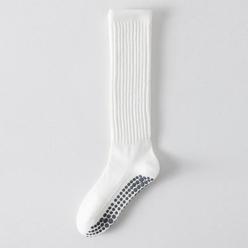 Yoga Socks Cotton Dot Silicone Terry Non-slip Women Pilates Grip Knee-high Slouch Socks