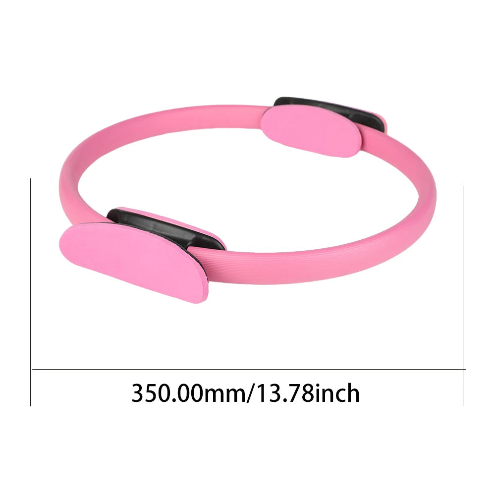 Pilates Ring Yoga Rings with Non Slip Handles Fitness Circle Portable Flexible Resistance Exercise Equipment for Core Workout