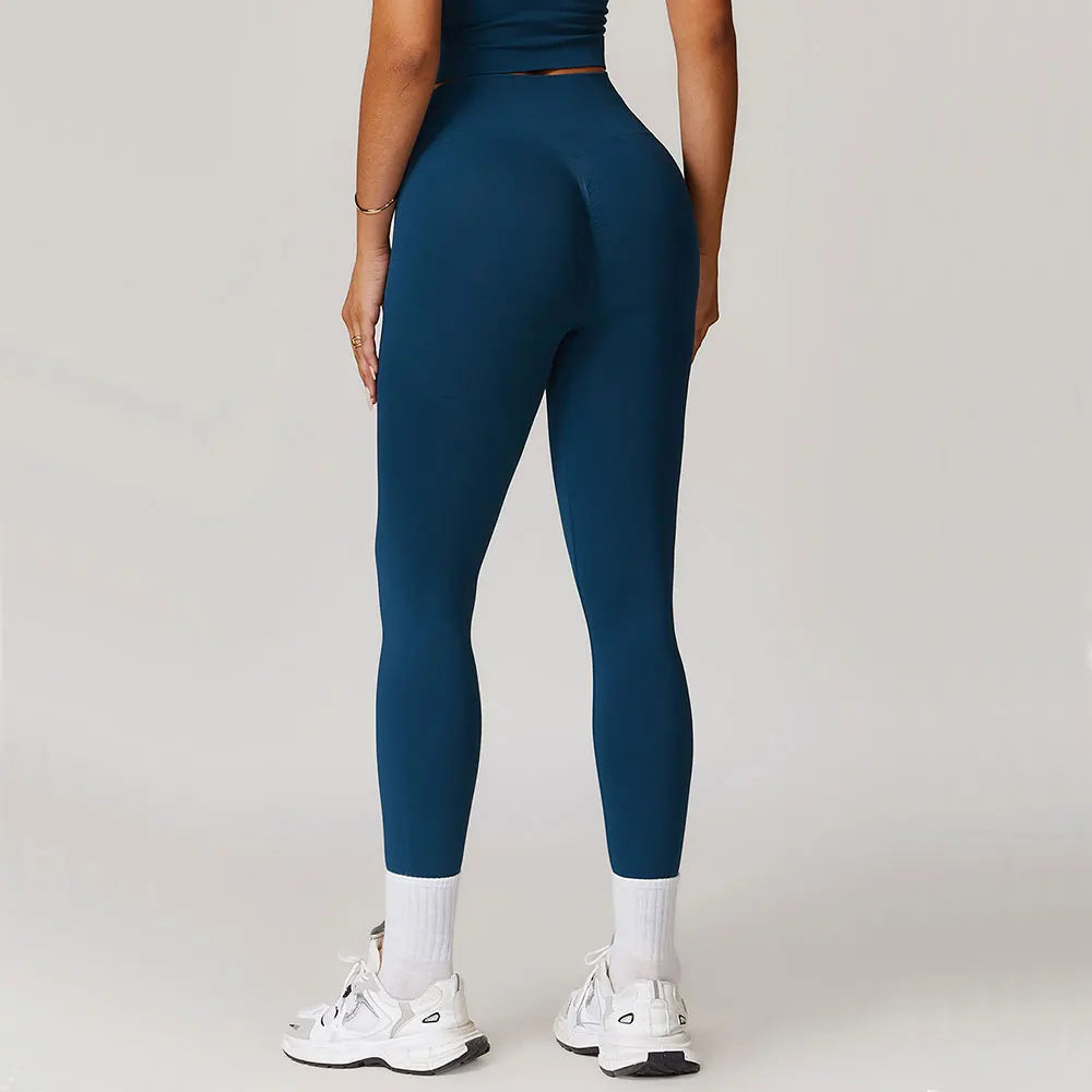 High Waist Seamless Leggings Women Fitness Running Yoga Pants Ribbed Leggings Energy Gym Tights Leggings Casual Workout Leggings - WeightCityStore