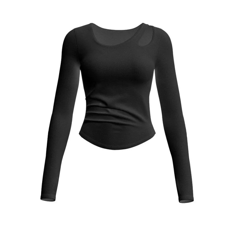 Women Yoga Top Lightweight Breathable Comfortable Yoga Long T-Shirt Casual Fitness Running Cycling Workout Yoga Long T-Shirt - WeightCityStore