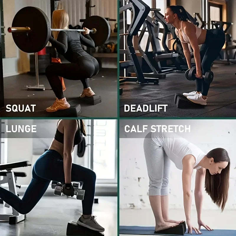3pcs/set Squat Wedge Block Adjustable Non-Slip Squat Ramp Deadlift Wedge Calf Stretcher Slant Board Strength for Squat Deadlift - WeightCityStore