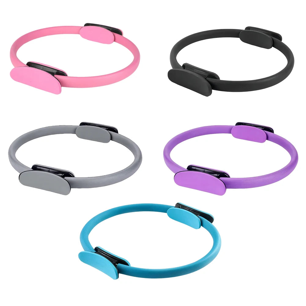 Pilates Ring Yoga Rings with Non Slip Handles Fitness Circle Portable Flexible Resistance Exercise Equipment for Core Workout