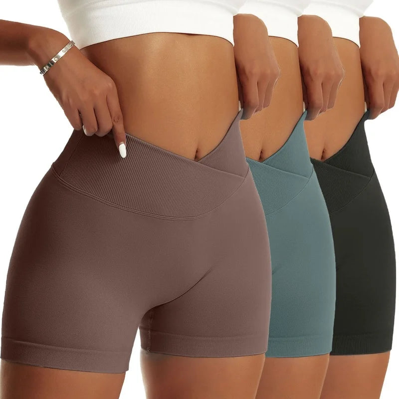3pcs High Waist Shorts - WeightCityStore