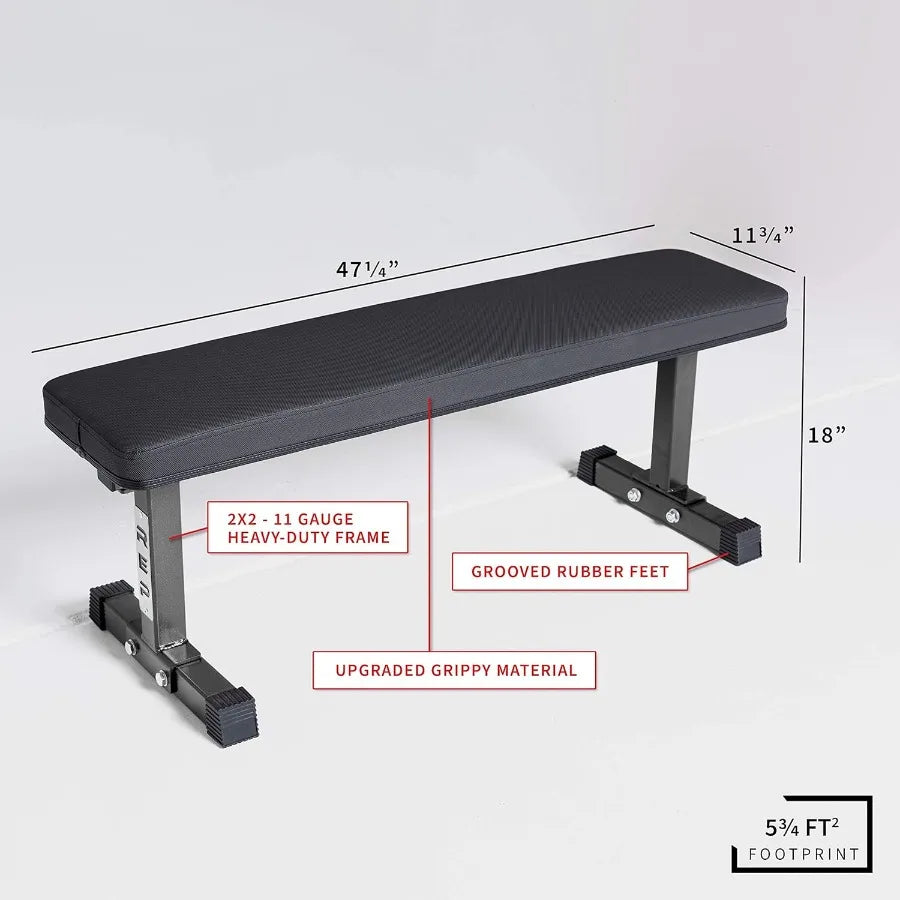 Weight Bench, Heavy Duty Workout Bench For Home Gym, Folding Fitness Equipment For Strength Training, Adjustable Utility Platfor - WeightCityStore