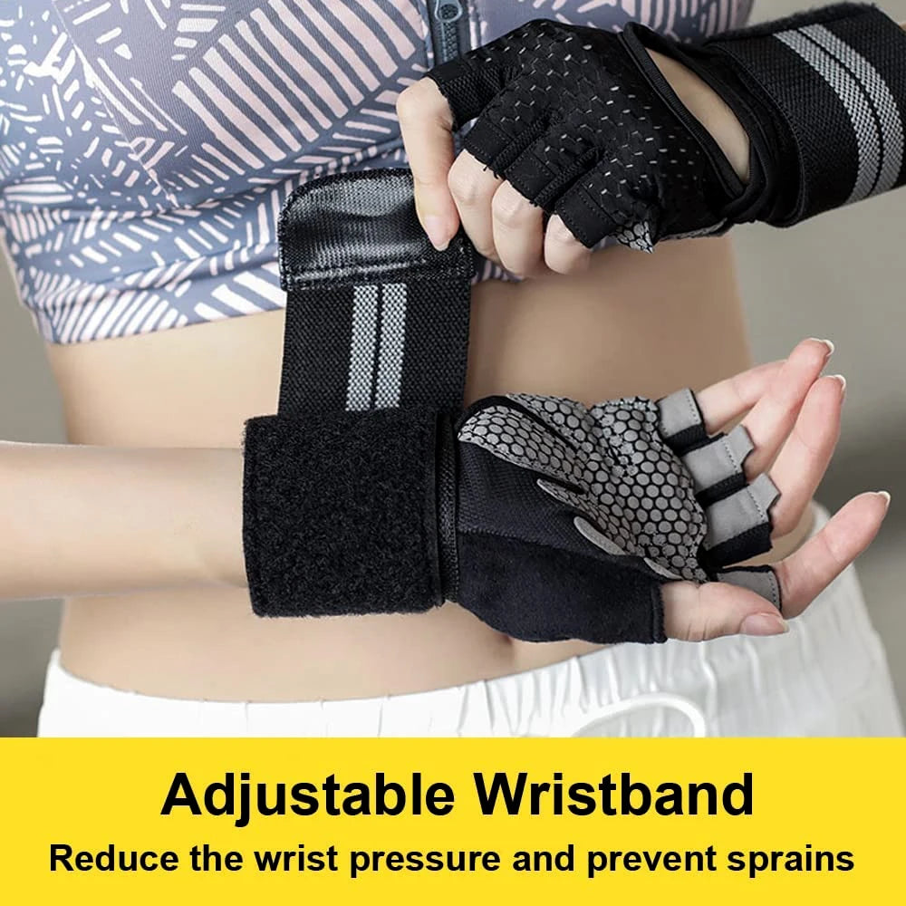 Weightlifting Gloves Men Women Workout Glove Barbell Gym Fitness Gloves with Wrist Support for Cossfit Training Exercise Protect - WeightCityStore