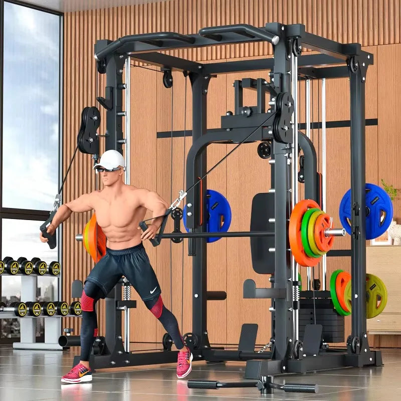 YTYINFactory Professional Gym Smith Machine Commercial Fitness Equipment Power Cage Bird Gantry Squat Rack Comprehensive Trainer - WeightCityStore