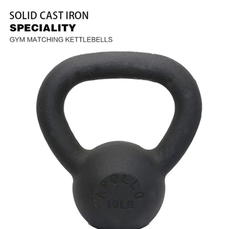 Solid Cast Kettle bells Ideal for Strength Training Building Muscles Great for swings dead lifts squats get-ups and more black - WeightCityStore