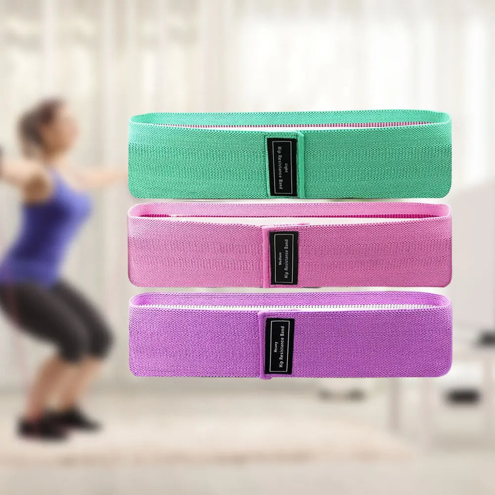 3Pcs Exercise Bands Non-Slip Workout Bands Stretch Bands for Women & Men Home Gym Fitness Yoga Pilates - WeightCityStore