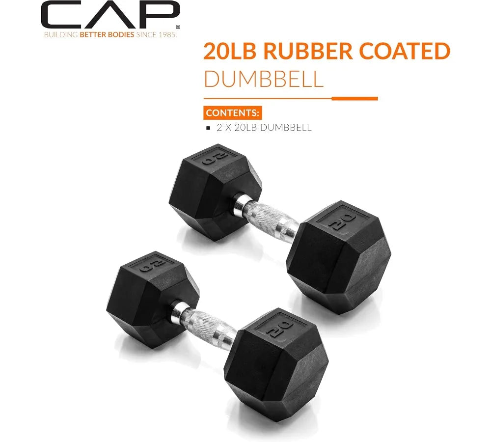 Coated Hex Dumbbell Set | Multiple Weights 3-50lb | Home Gym Strength Training Equipment - WeightCityStore
