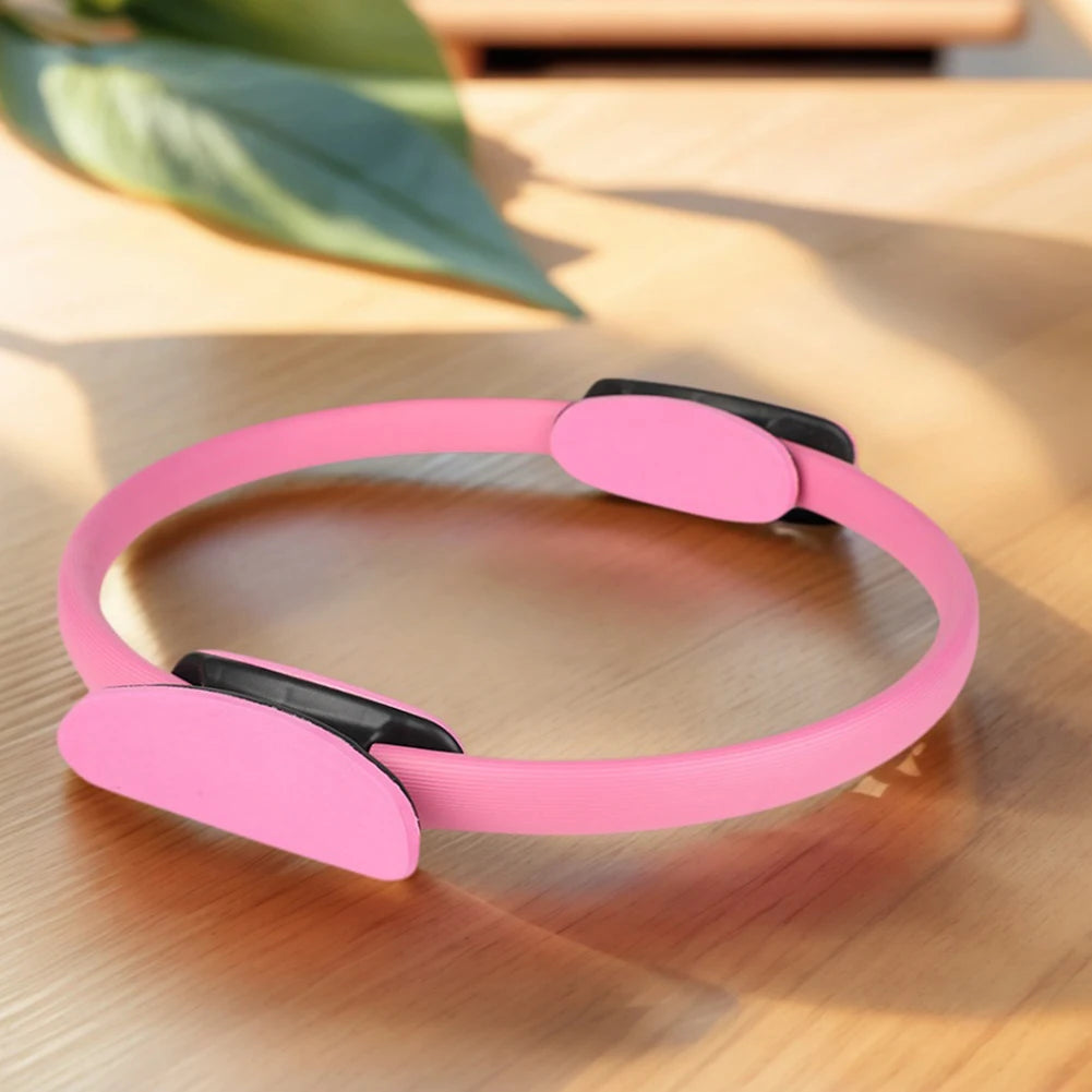 Pilates Ring Yoga Rings with Non Slip Handles Fitness Circle Portable Flexible Resistance Exercise Equipment for Core Workout