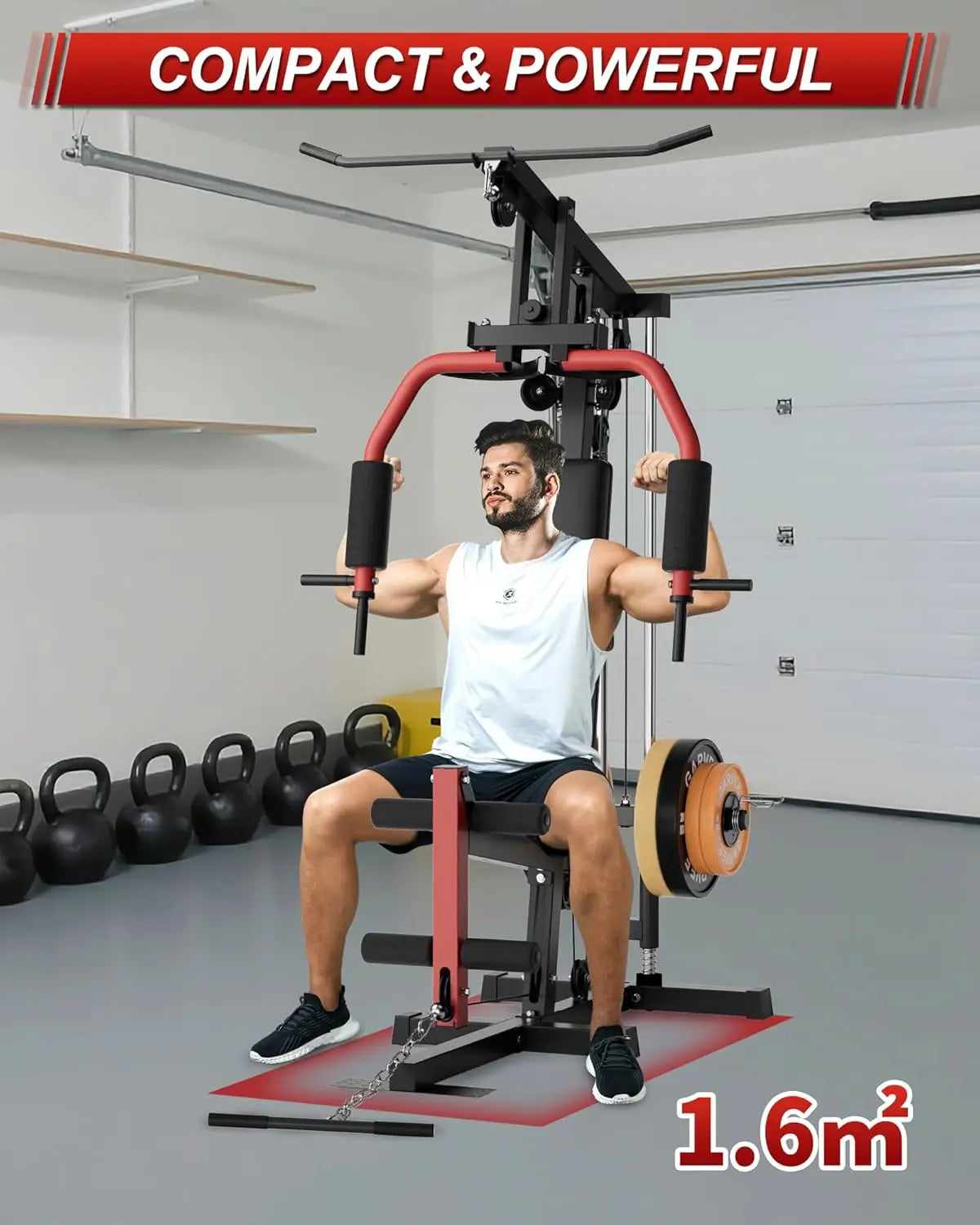 Home Gym Machine,Workout Equipment for Strength Training,Full Body,with Chest Press,LAT Pulldown,Leg Extension & Cable System - WeightCityStore