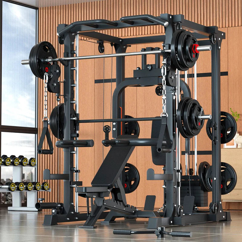 YTYINFactory Professional Gym Smith Machine Commercial Fitness Equipment Power Cage Bird Gantry Squat Rack Comprehensive Trainer - WeightCityStore