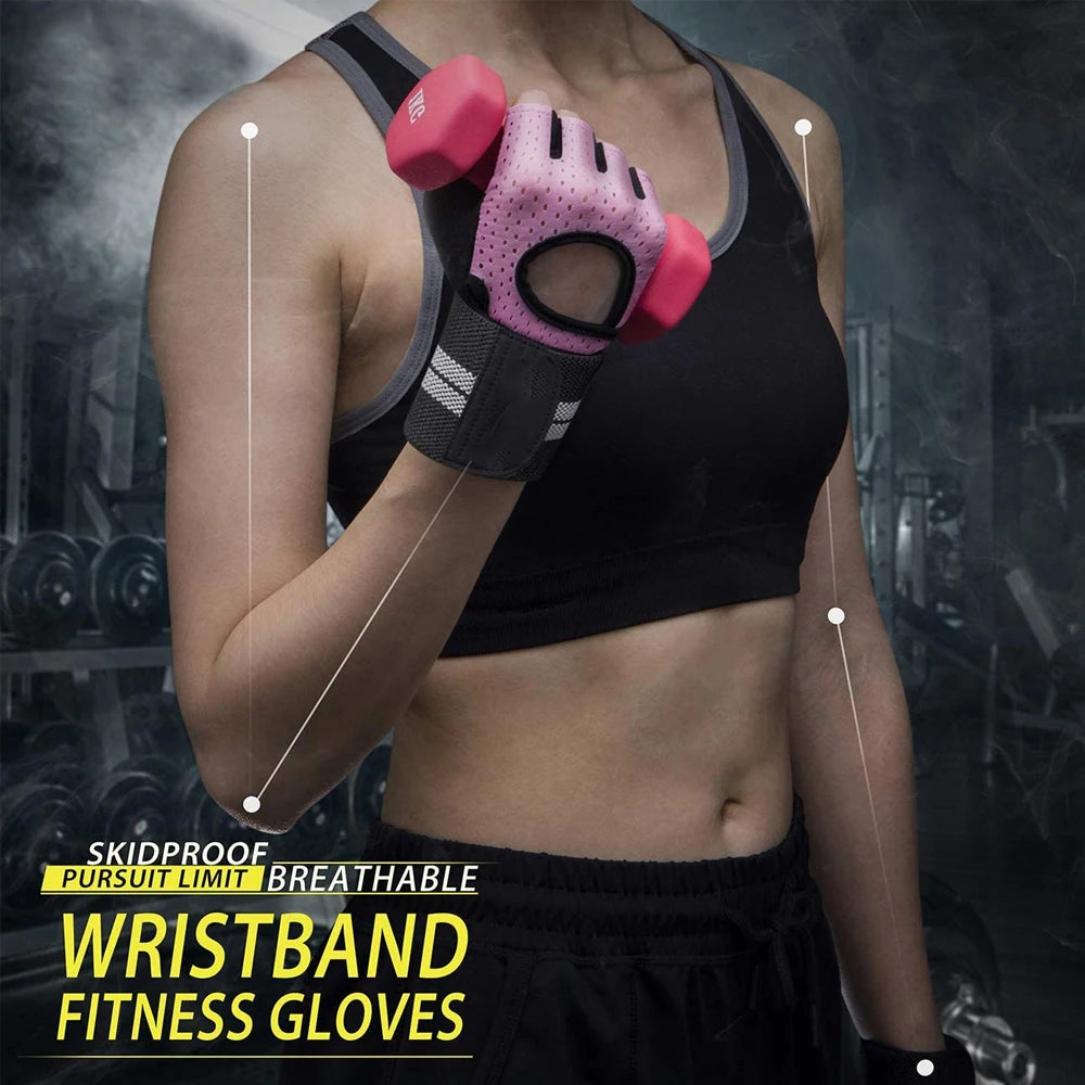 Weightlifting Gloves Men Women Workout Glove Barbell Gym Fitness Gloves with Wrist Support for Cossfit Training Exercise Protect - WeightCityStore