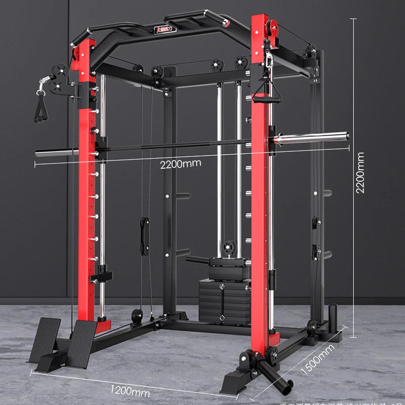 All-in-One Unisex Home Gym Equipment Multi-Function Smith Machine For Squat Rack And Weight Lifting - WeightCityStore