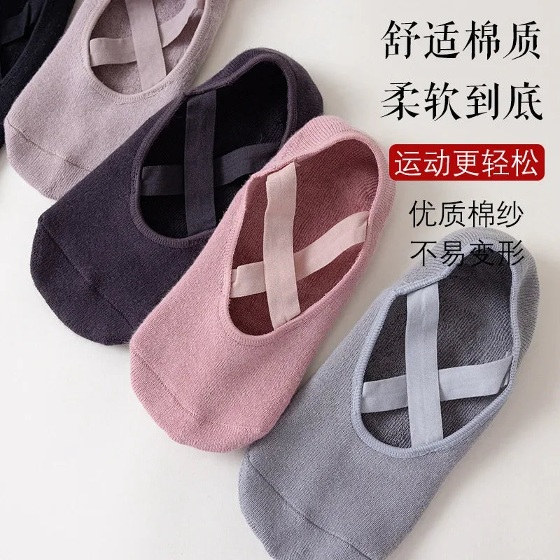 1 Pair Professional Women Yoga Socks Silicone non--slip Ballet Pilates Socks