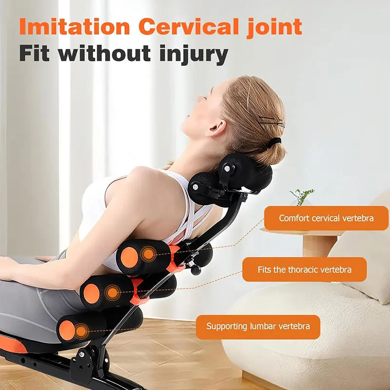 Foldable abdominal exercise bench，Adjustable sit-up machine with leg locking device Home gym core trainer, for training abdomina - WeightCityStore