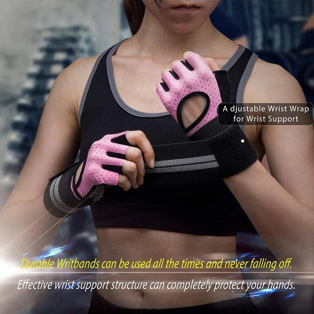 Weightlifting Gloves Men Women Workout Glove Barbell Gym Fitness Gloves with Wrist Support for Cossfit Training Exercise Protect - WeightCityStore