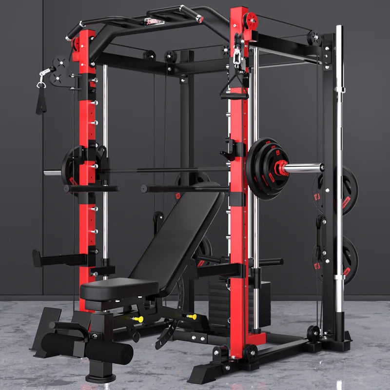 All-in-One Unisex Home Gym Equipment Multi-Function Smith Machine For Squat Rack And Weight Lifting - WeightCityStore