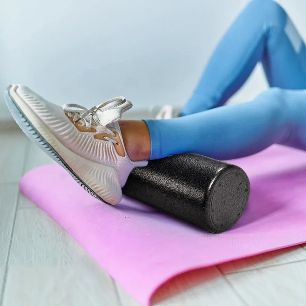 High Density Foam Rollers 12 Inch Solid Core Foam Massage Roller Round Back Legs Foam Roller for Exercise Yoga Pilates Physical - WeightCityStore