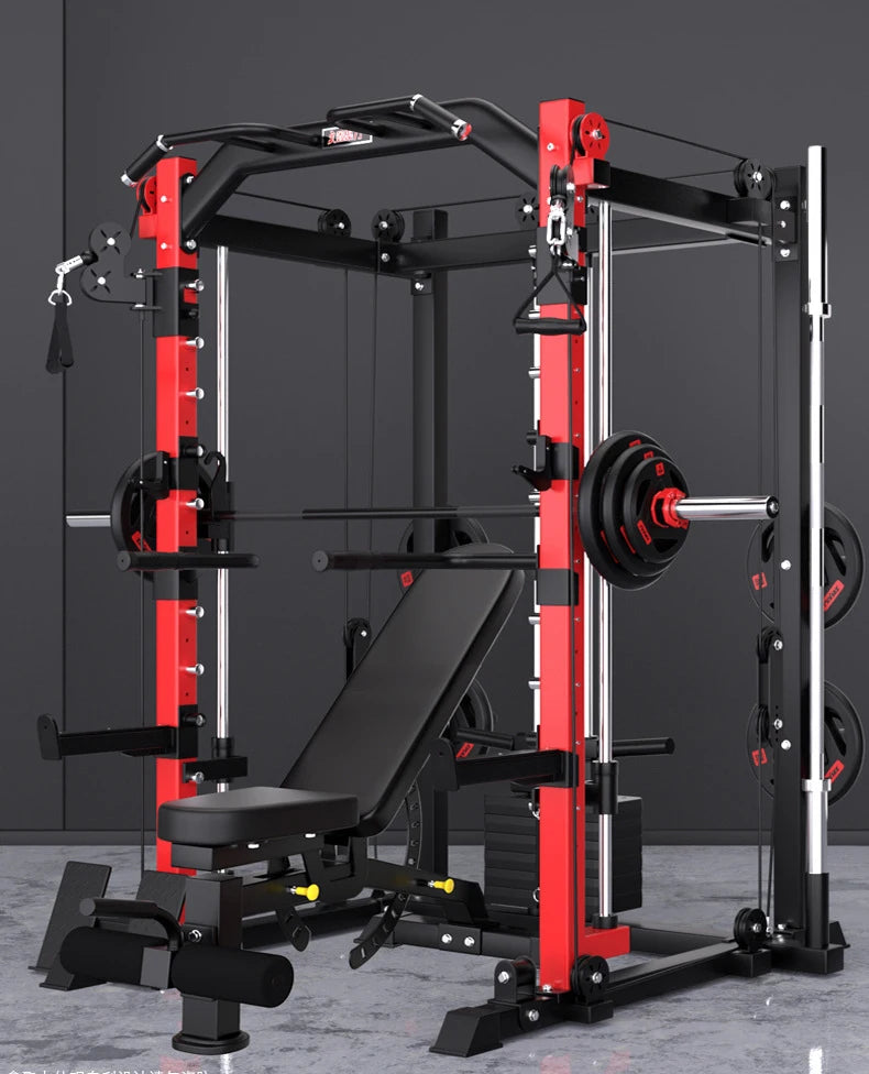 All-in-One Unisex Home Gym Equipment Multi-Function Smith Machine For Squat Rack And Weight Lifting - WeightCityStore