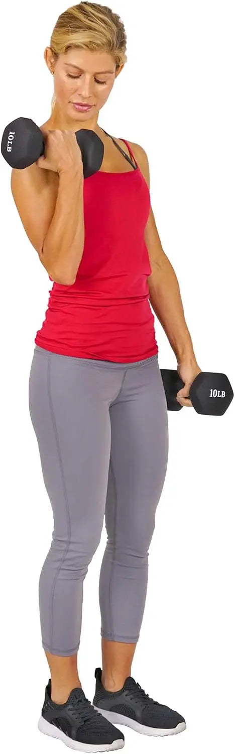 Neoprene Coated Hex Dumbbells for Home Gym, Non-Slip Weights in Pairs - 2LB to 10LB Options - WeightCityStore