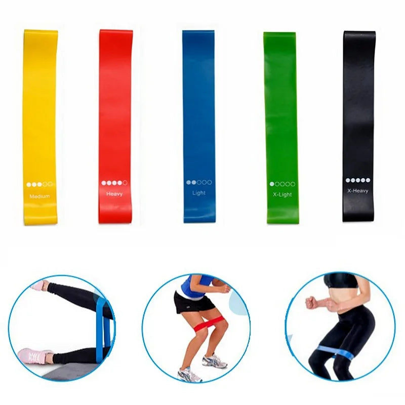 Different Resistance Bands Yoga Band Fitness Exercise Training Hip Tension Band Leg Squat Dance Elastic Loop Stretch Band - WeightCityStore