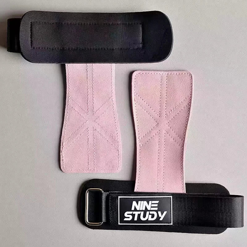 New Leather Gym Gloves Pull-ups Lifting Gymnastic Crossfit Anti-Skid Belt Wraps Support Palm Protection Pads Fitness Accessories - WeightCityStore