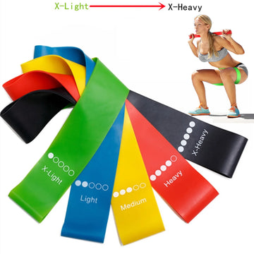 Different Resistance Bands Yoga Band Fitness Exercise Training Hip Tension Band Leg Squat Dance Elastic Loop Stretch Band - WeightCityStore