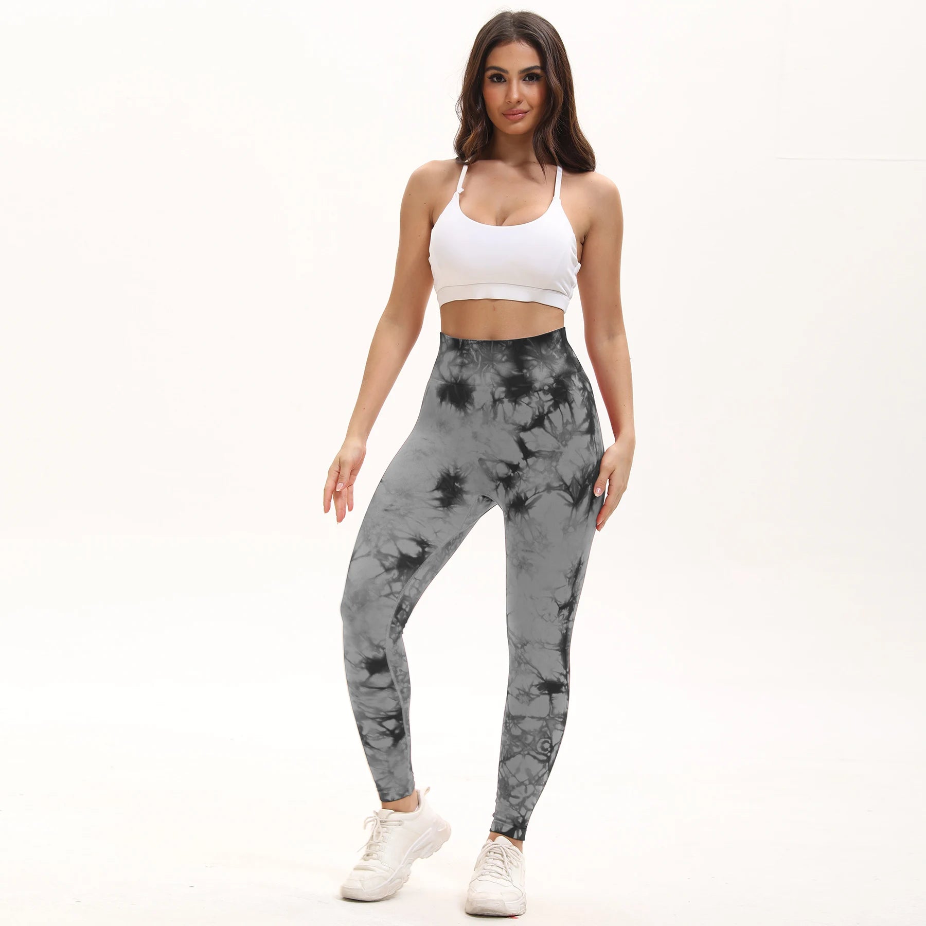 2 Pack Women's High Waisted  Lifting Seamless Solid Color Yoga Leggings Elastic And Breathable Fitness Sports Pants - WeightCityStore