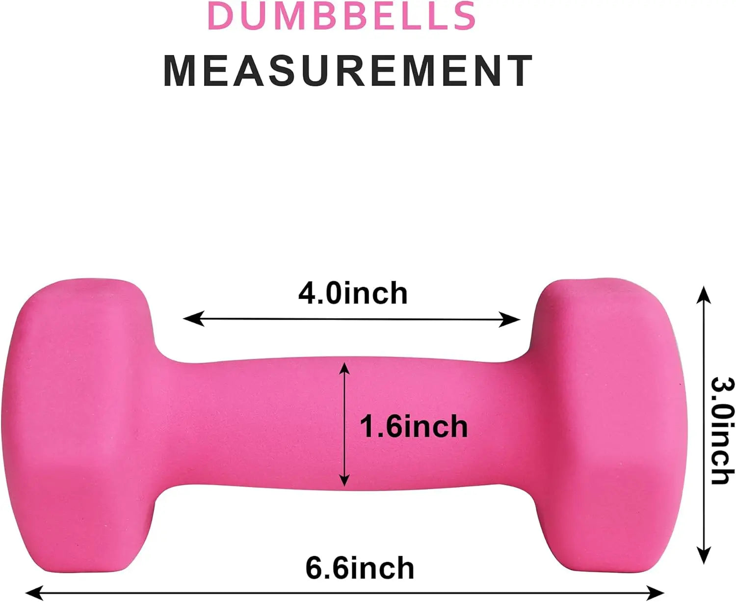 Hexagonal Neoprene Dumbbells for Home Gym, Strength Training, Yoga - Non-Slip Grip, 5LB Pink Pair - WeightCityStore