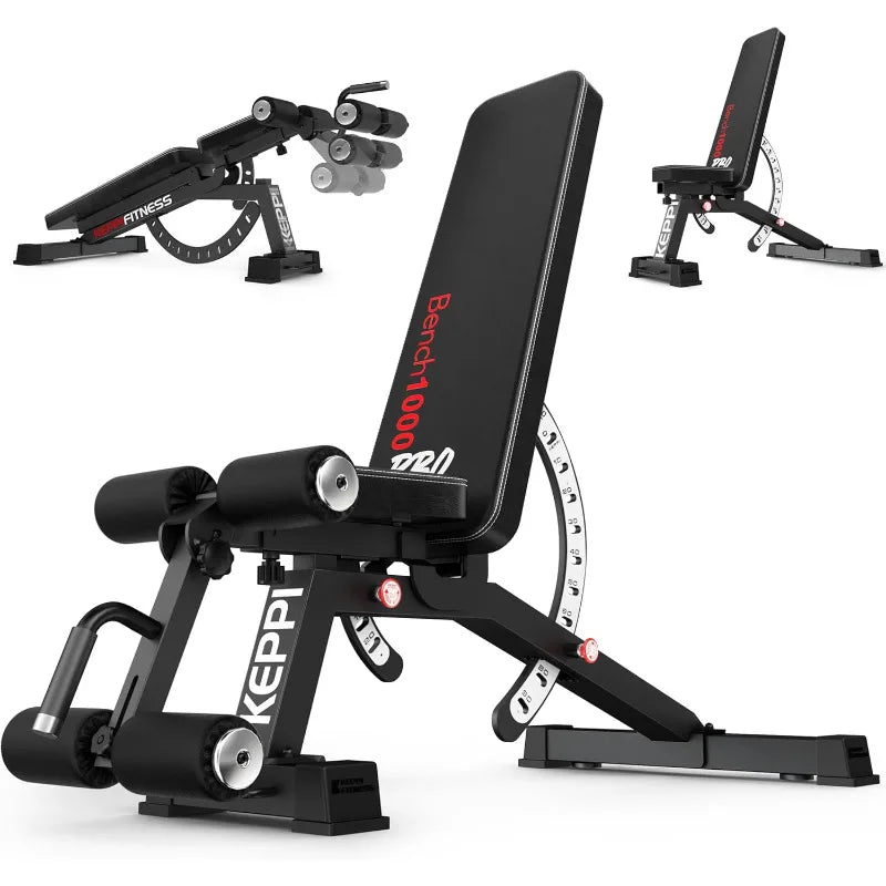 1200LB Weight Bench, Heavy Duty Bench1000 PRO Adjustable Workout Bench Press Set for Home Gym Strength Training - WeightCityStore