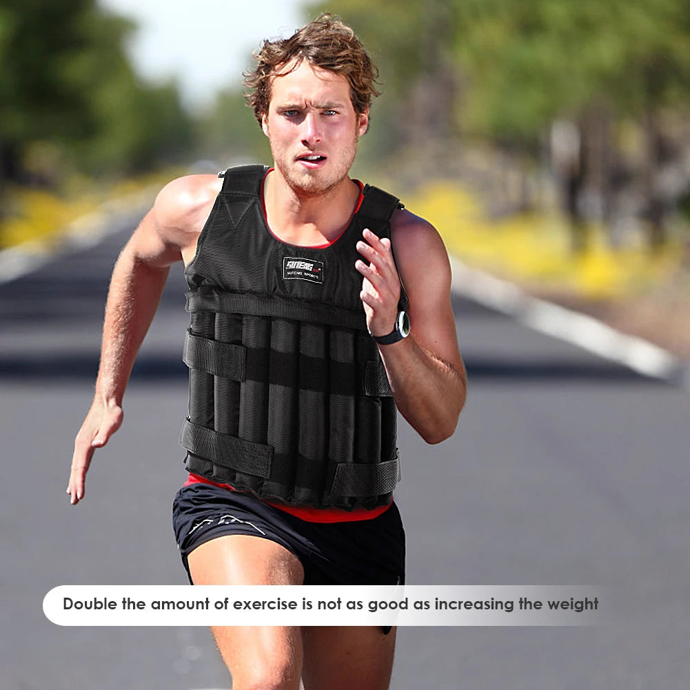 3-35kg Durable Loading Weighted Vest Adjustable Weight Training Exercise Waistcoat Jacket Sand Clothing Boxing Fitness Equipment - WeightCityStore