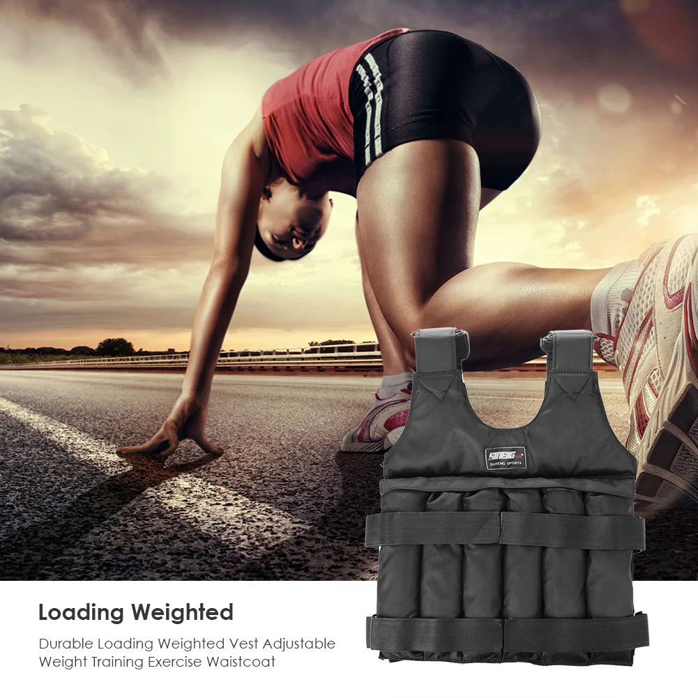 3-35kg Durable Loading Weighted Vest Adjustable Weight Training Exercise Waistcoat Jacket Sand Clothing Boxing Fitness Equipment - WeightCityStore