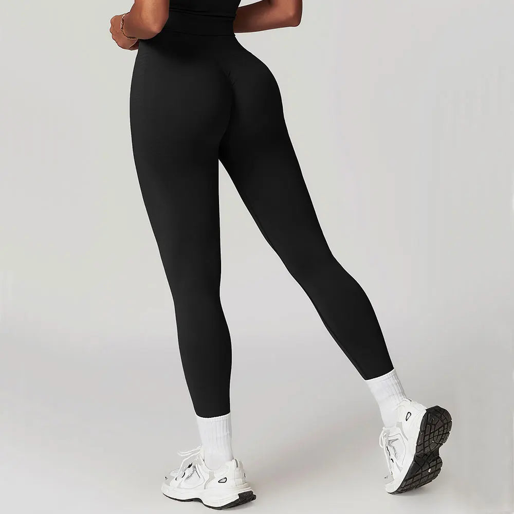 High Waist Seamless Leggings Women Fitness Running Yoga Pants Ribbed Leggings Energy Gym Tights Leggings Casual Workout Leggings - WeightCityStore